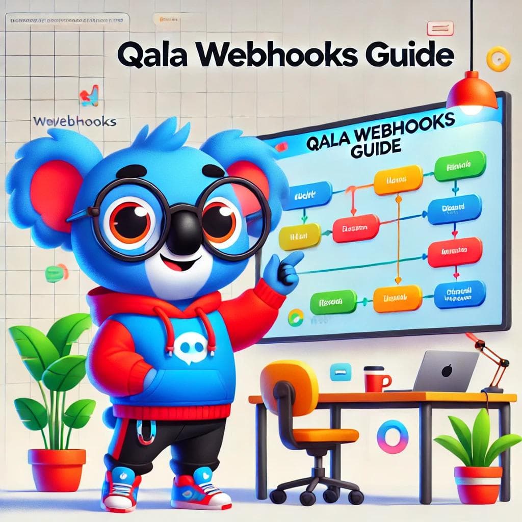 Karl showing off the Qala Webhook guide. Karl showing off the Qala Webhook guide.